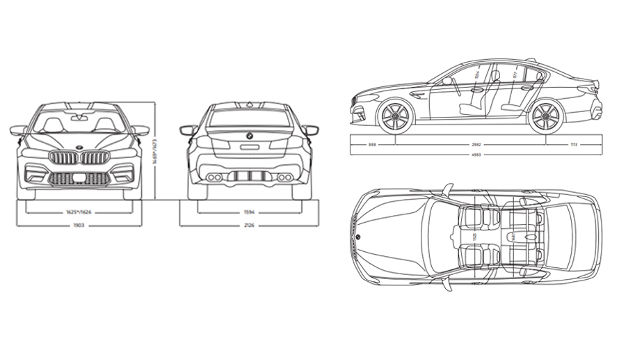 Bmw m5 размер